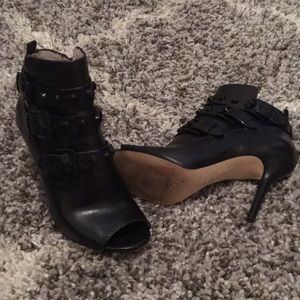 Michael Kors leather open toe booties